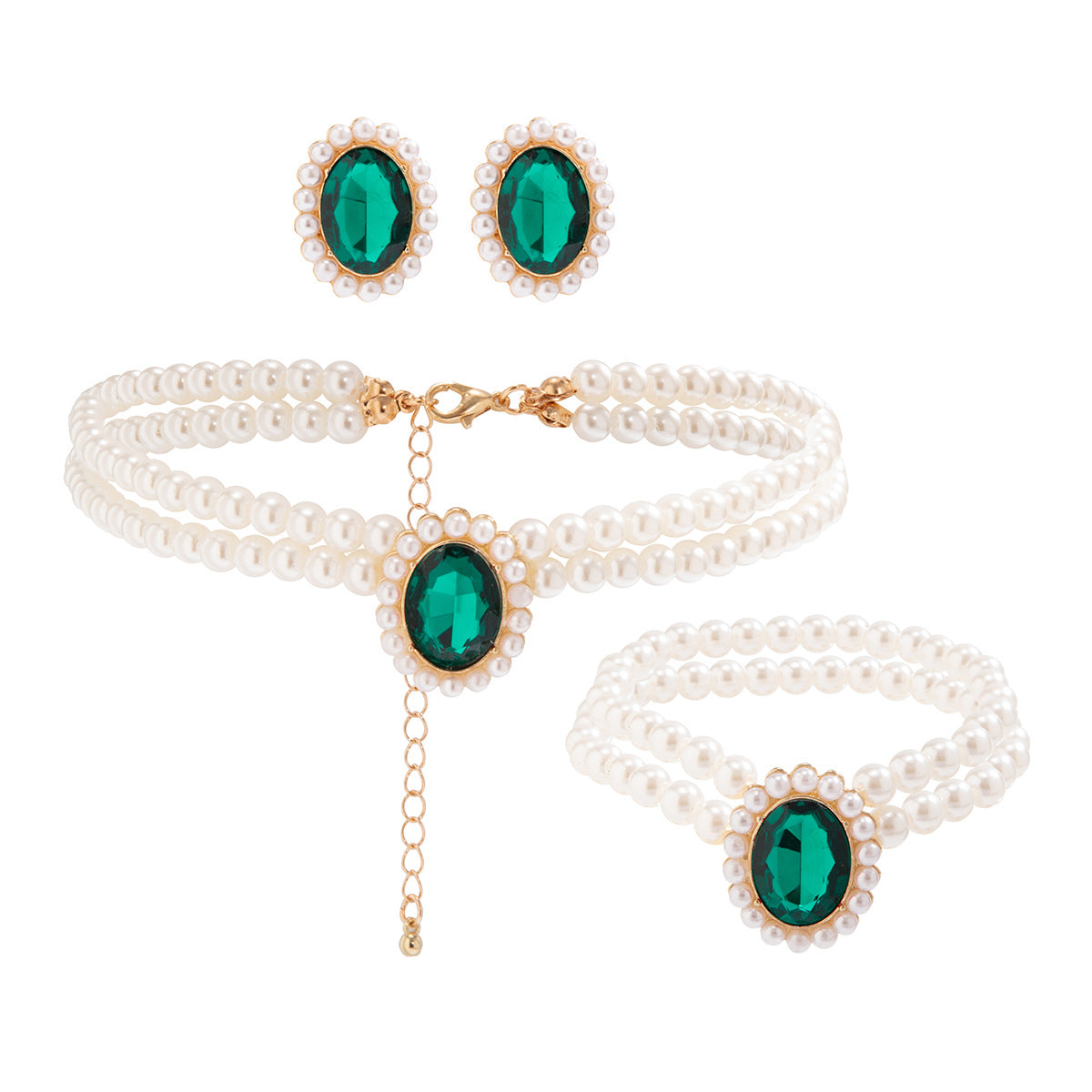 仿珍珠颈链